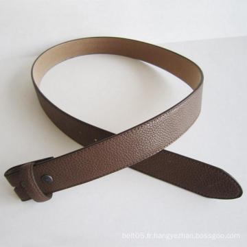 Snap on leather strap cuir ceinture en cuir sans boucle